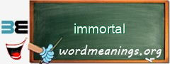 WordMeaning blackboard for immortal